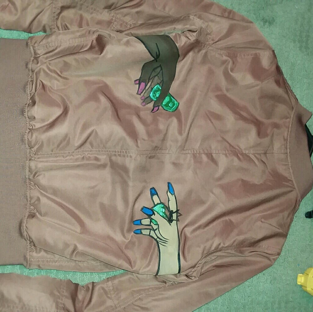 " stoner chicks " bomber jacket
